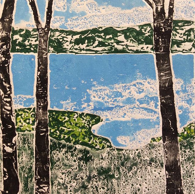 Printmaker extraordinaire Evelyn Russell opens Far Shore today. Yummies and wine 5-7. #printmaking #salishsea #bcartist #artopening #summerart
