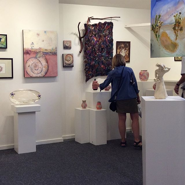 Early birds at TENacity 10th anniversary show. #openstonight #beautifulart #don’tmissit #bcartists #saltspringartists