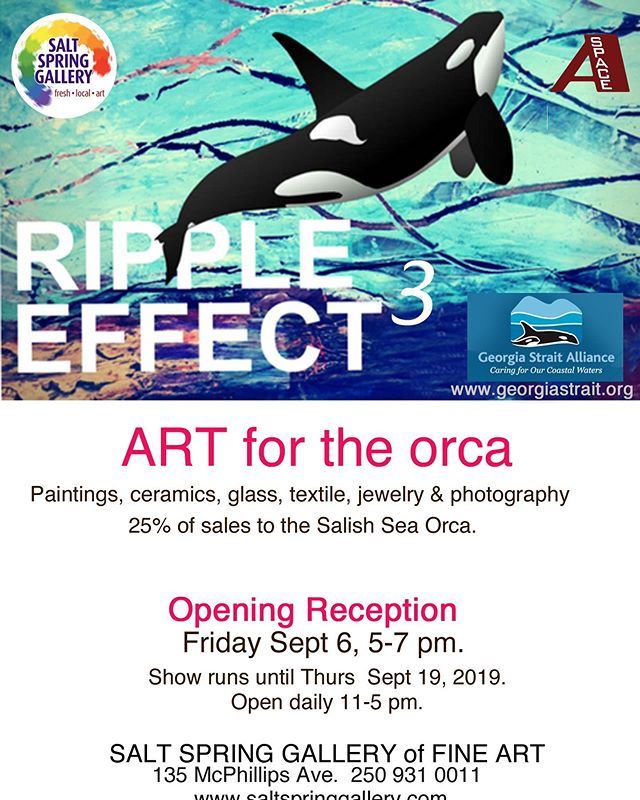 Three more sleeps.... #artthatmakesadifference #salishsea #orca #bcartists #saltspringartists #saltspringgallery