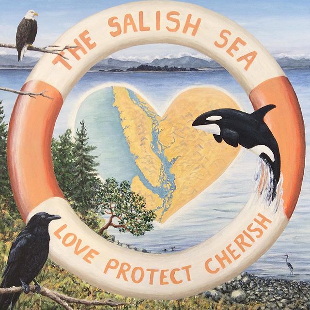 Wow we love this brand new image from gallery artist Susan Haigh available at Ripple Effect 3- Art for the Orca. #buyartthatmakesadifference #salishsea #saltspringartists #bcartists