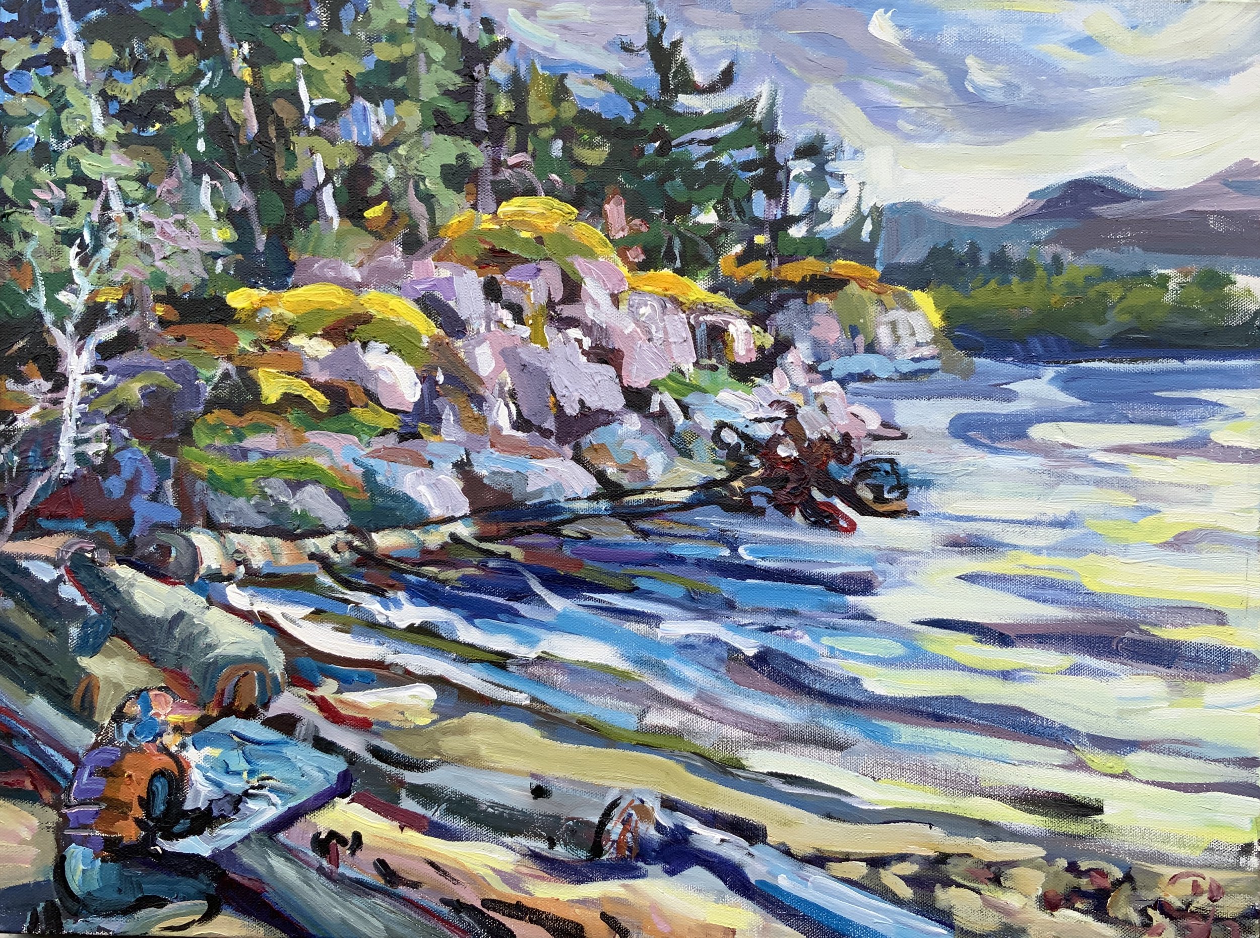 Artist at Work, China Creek, Port Alberni%22, 18%22 by 24%22 1300.00.jpg