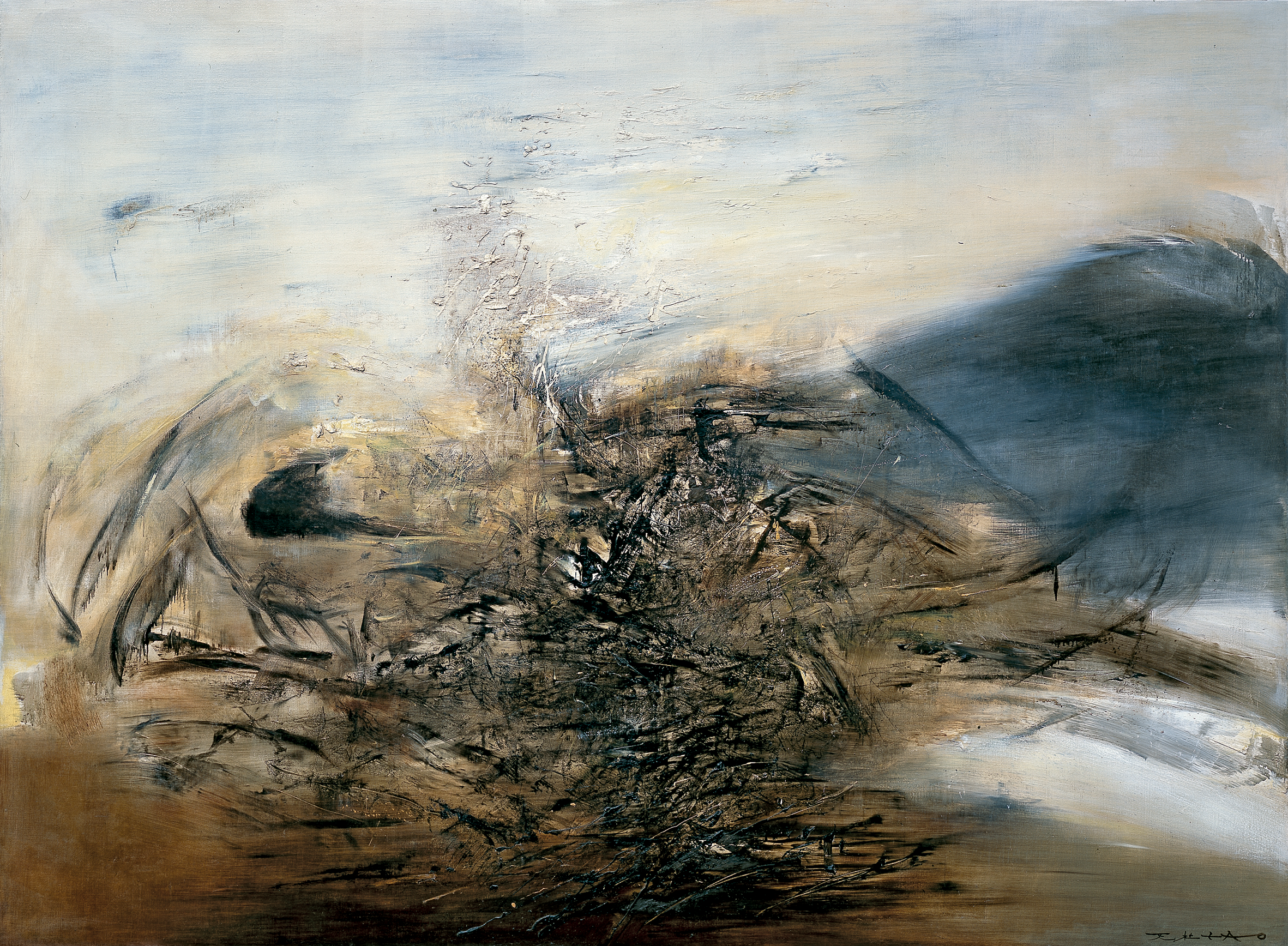 Hommage à Edgar Varèse - 25.10.64, 1964 oil on canvas, rights reserved