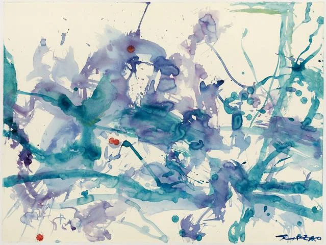 Zao Wou-Ki. Untitled, watercolor 2006 (57 x 76 cm)