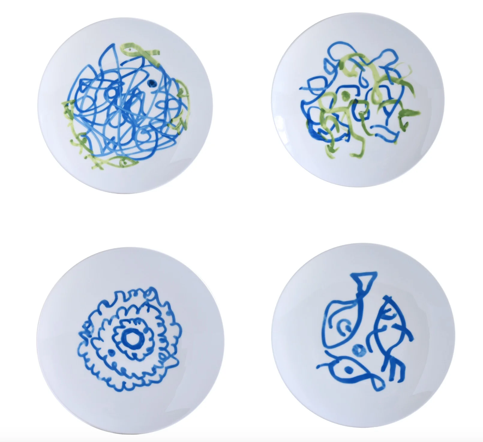 Bernardaud Quatre assiettes Zao Wou-Ki (21 cm)