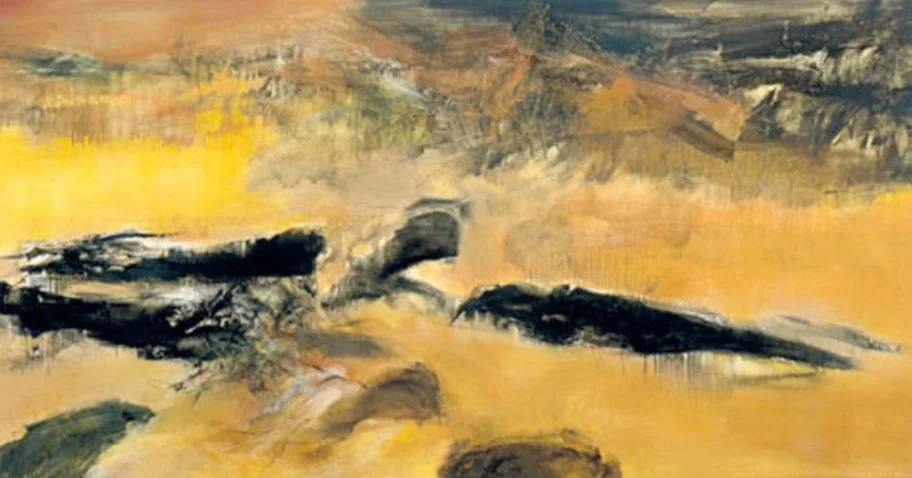 Zao Wou Ki : En mémoire de May, 1972. (Détail). Huile sur toile, 200 cm x 525,7. Adagp, Paris 2018. Dennis Bouchard