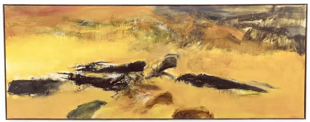 Zao Wou Ki : En mémoire de May, 1972. (Détail). Huile sur toile, 200 cm x 525,7. Adagp, Paris 2018. Dennis Bouchard