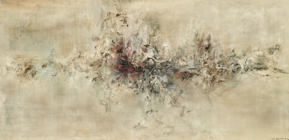 Zao Wou-Ki, Traversée des apparences, 1956, Huile sur toile, 97×195 cm, collection particulière, Photo : Dennis Bouchard, Zao Wou-Ki © ADAGP, Paris, 2018