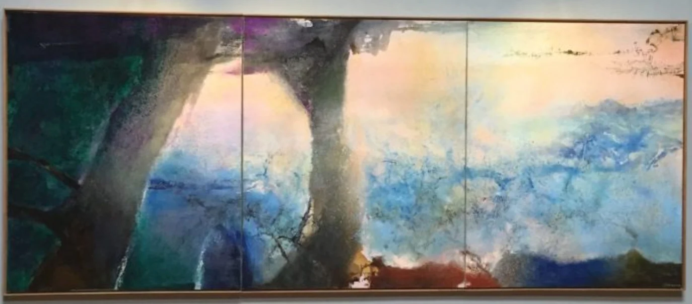 Zao Wou-Ki, Hommage à Claude Monet, 1991, 194×484 cm, photo©TheGazeofaParisienne