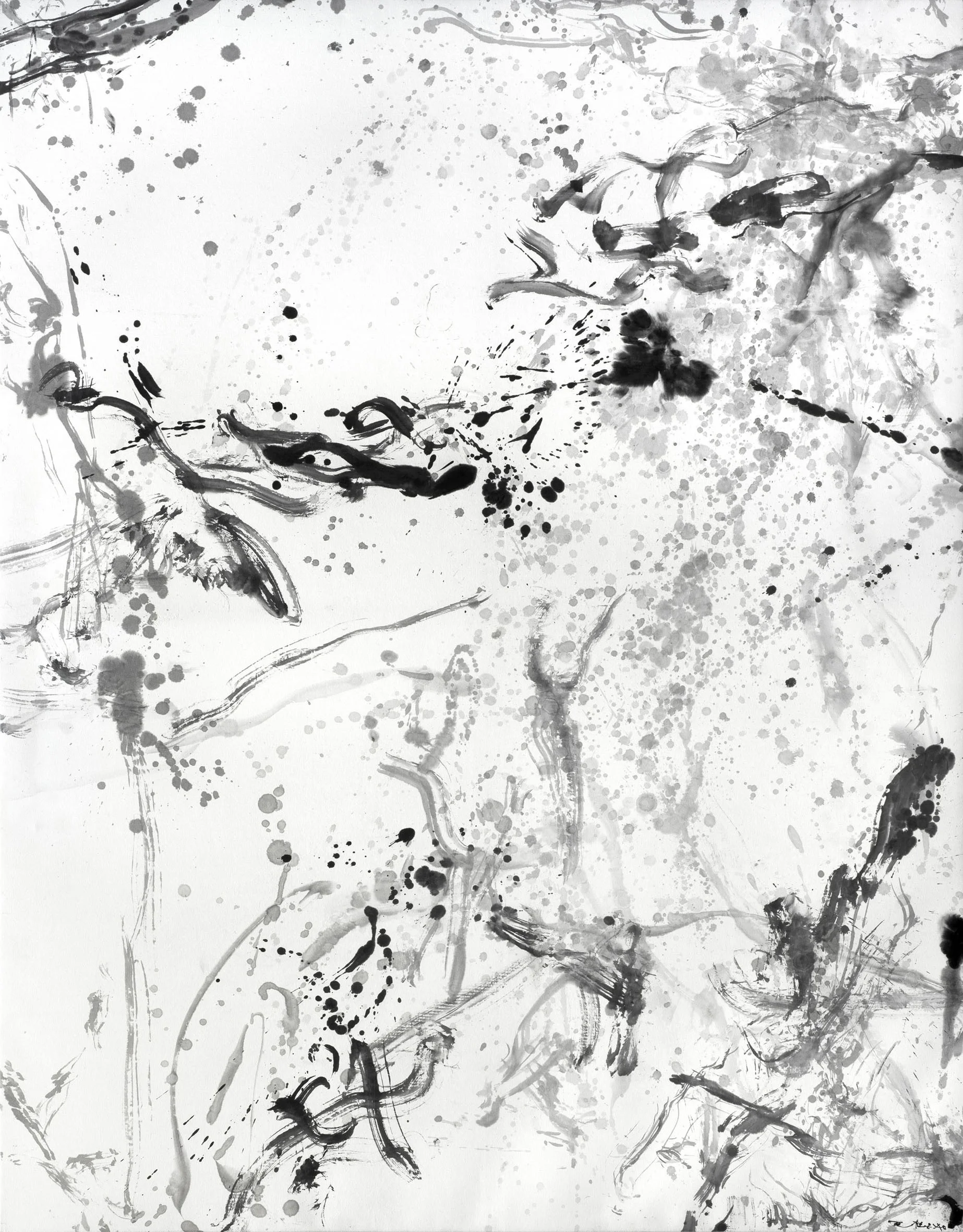 Encre de Chine, 2006 (271 x 213 cm). Photo: Antoine Mercier. DR