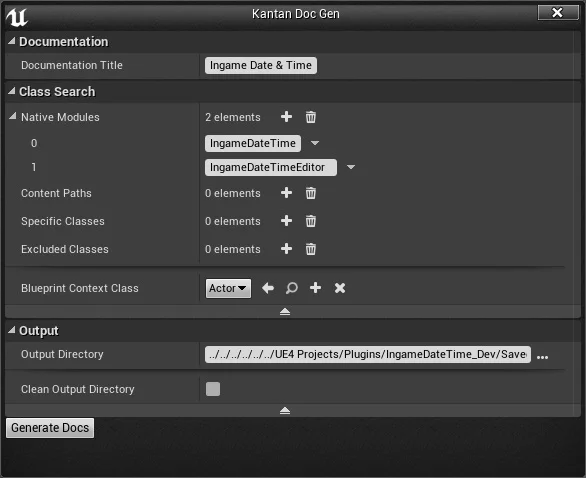 Tool settings