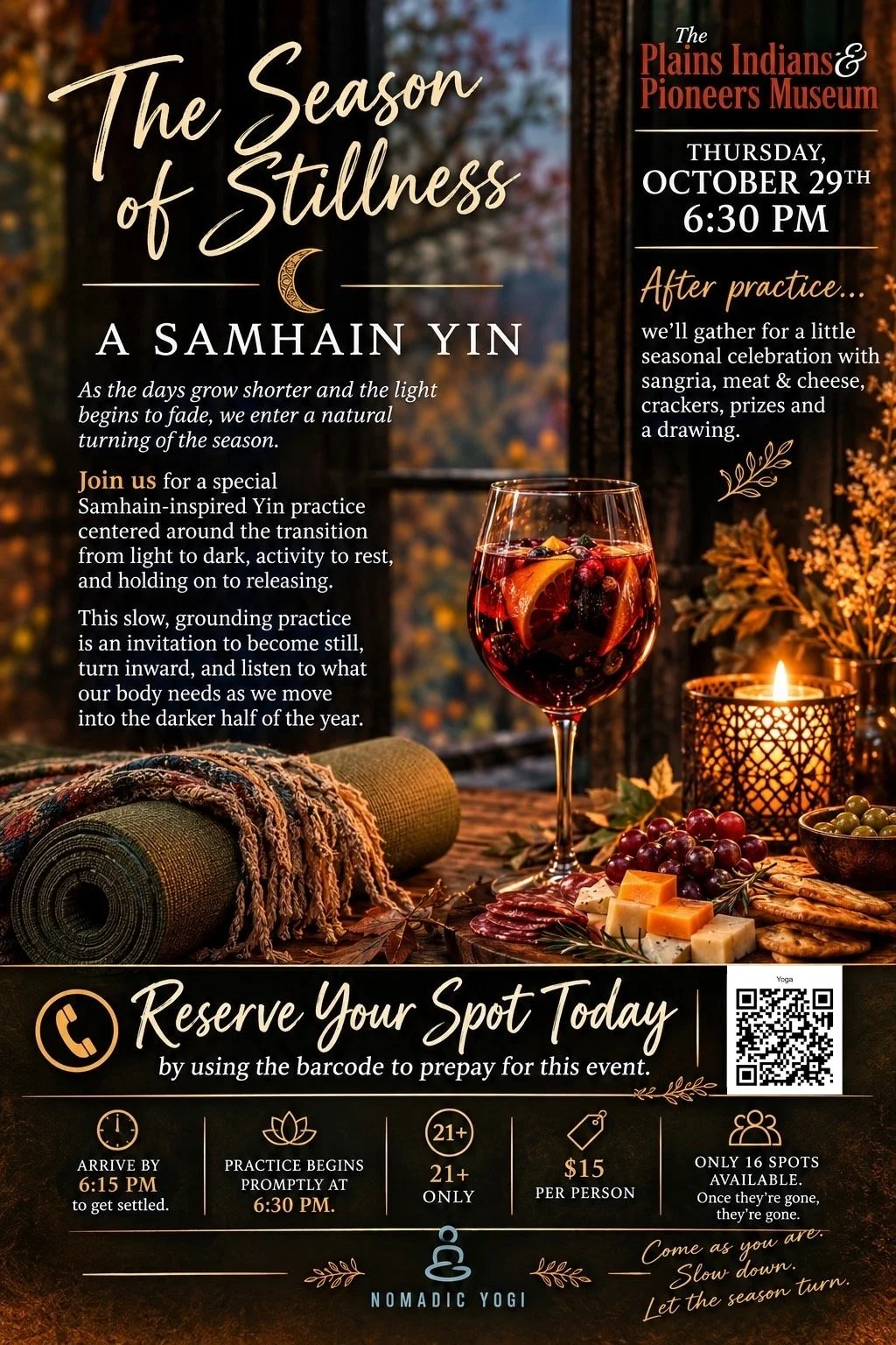 The Season of Stillness: A Samhain Yin Yoga Calss