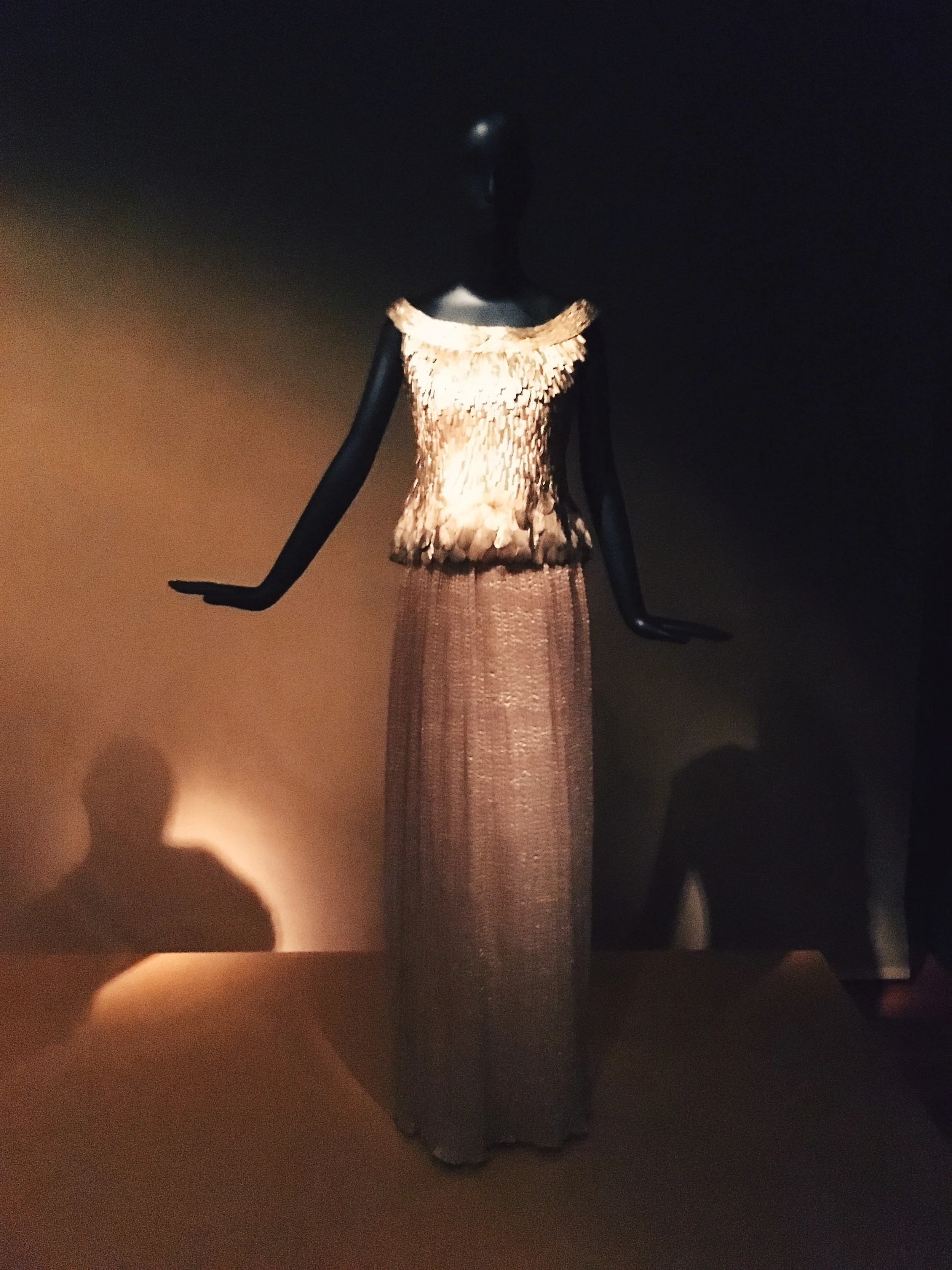  Gilded feather bodice designed under Pierre Balmain 