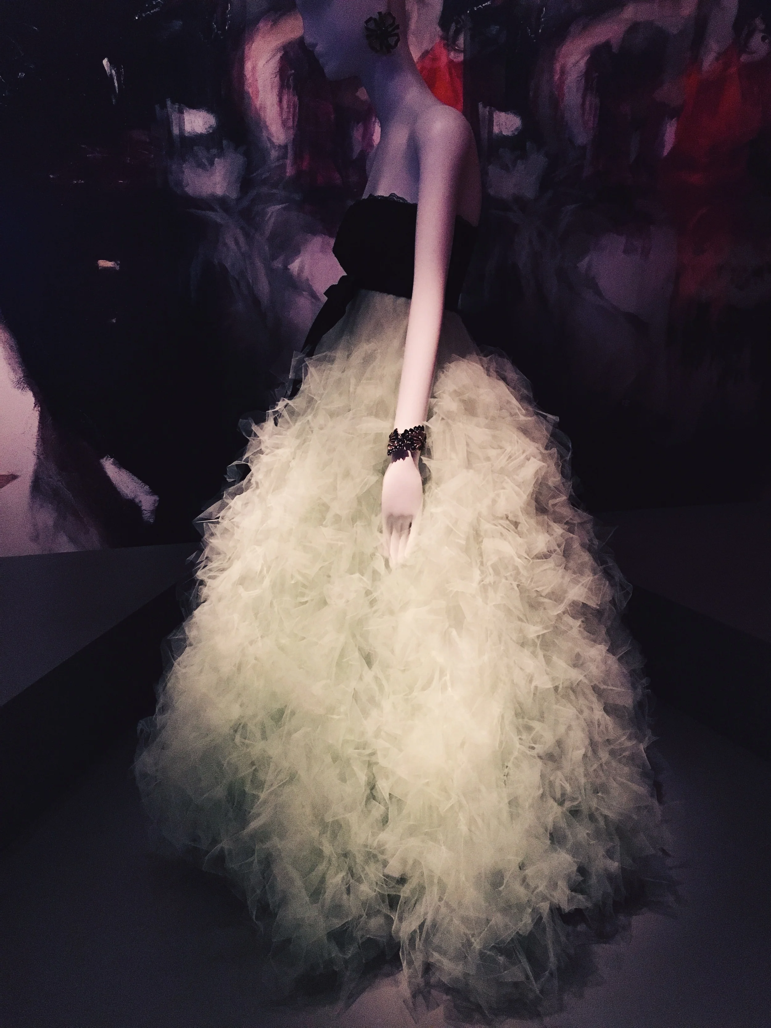  Thousands of layers of seafoam silk tulle 