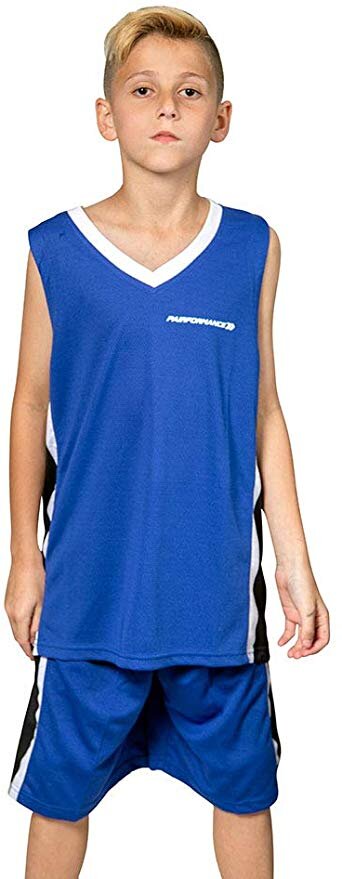 Tytroy 12 Pinnies Youth Practice Team Jerseys Mesh Scrimmage Training Vest  Kids Sports Blue and Red
