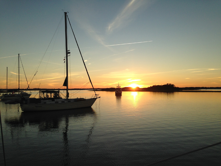 Sunset.