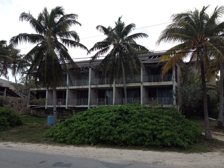 Hurricane damage.