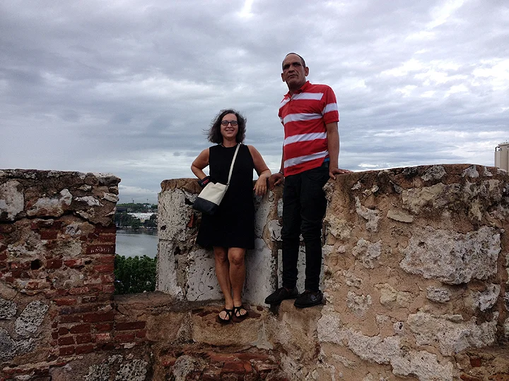 Deb and Tomas atop the Forteleza.