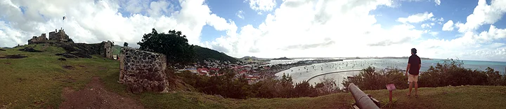 Atop Fort Louis overlooking Marigot Bay