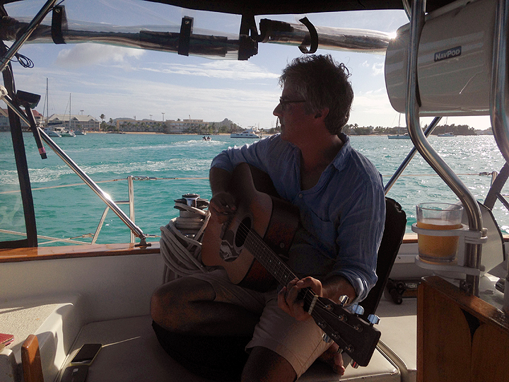 Pete gets back into guitar playing after chopping off a fingertip last winter.