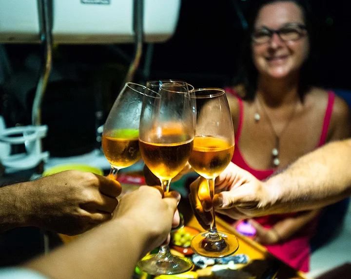 Cheers!  (Photo pinched from Lauren and Brian's blog with permission.)