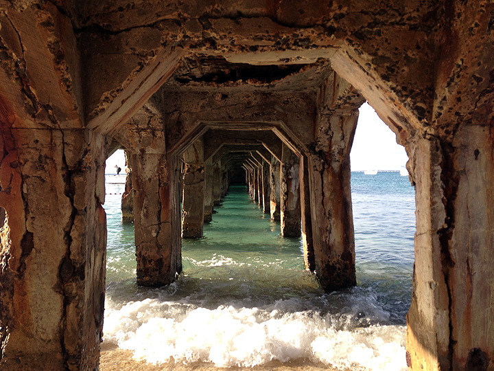 Below said pier