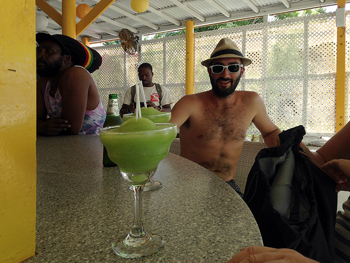 Brian contemplates the mojito.
