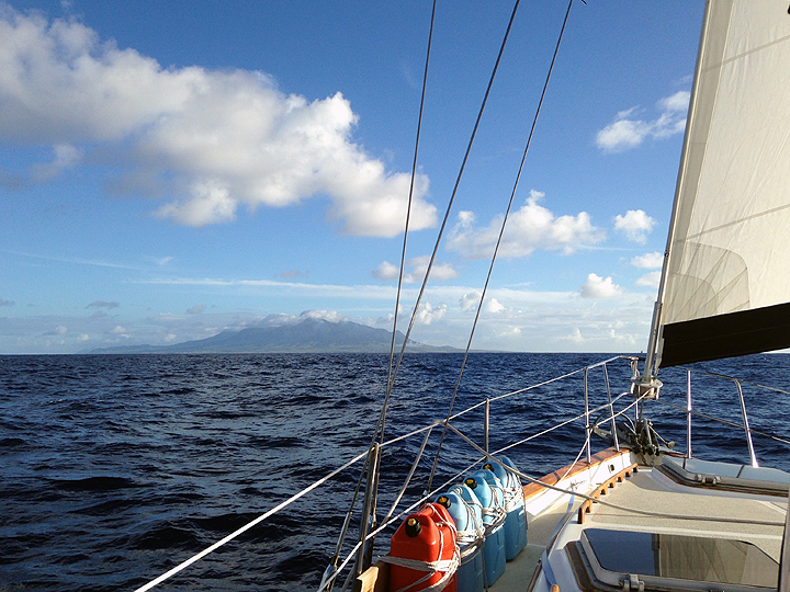 St, Kitts, shrouded in cloud