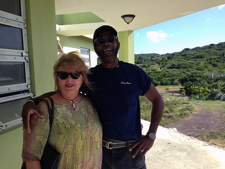 Susan and Jack on one of their many terraces