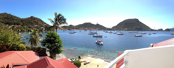 The town of Bourg des Saintes on Terre de Haut, from our hotel balcony