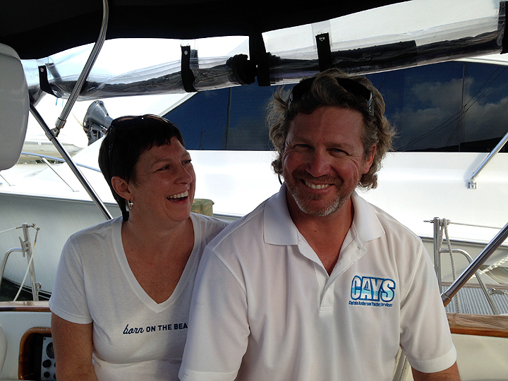 Captain Chris Anderson and Tracey Ray (a third crew member arrived after we left).