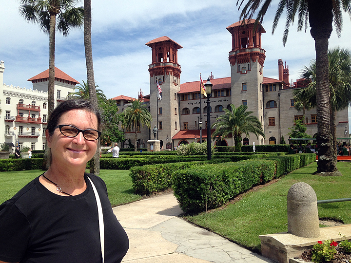 Strolling around St. Augustine. (We do a lot of strolling.)