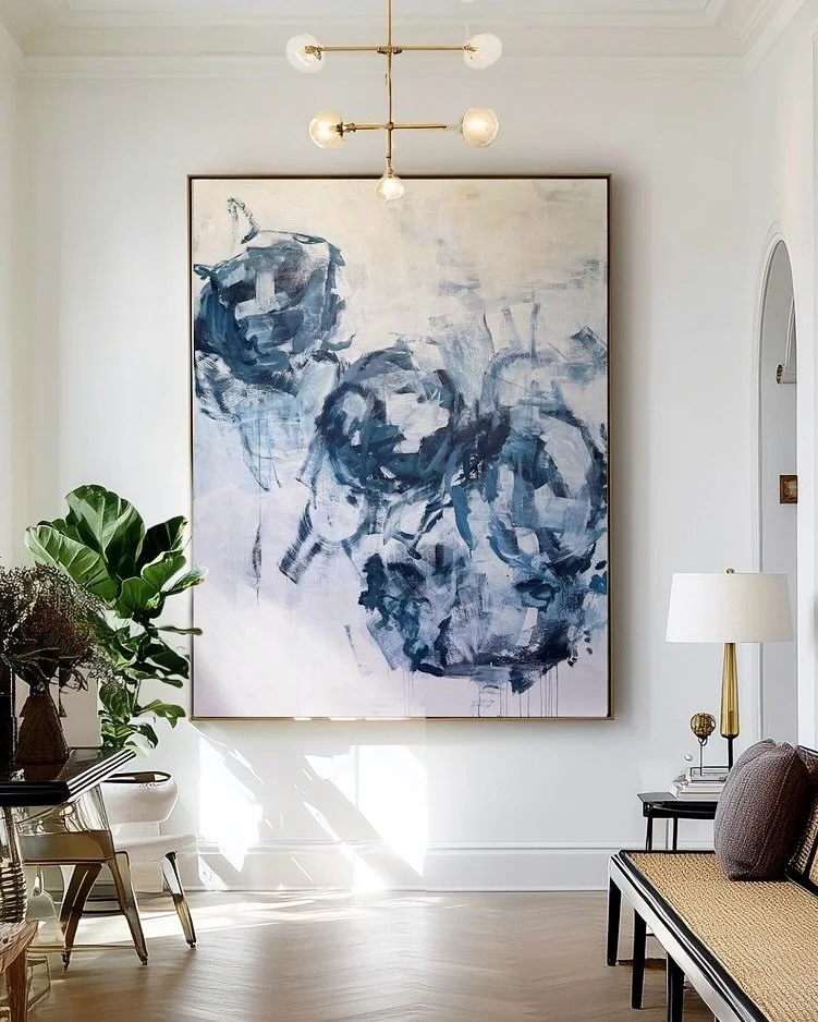 “Wandering the Barrens” was named for the vast wild blueberry fields called “barrens” in Maine: those wide, sandy fields where humans and bees quietly work together to bring in a vibrant harvest.
I wanted this piece to feel l