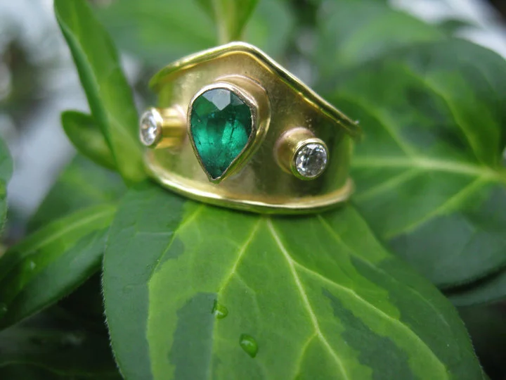 gold renaissance mitre ring