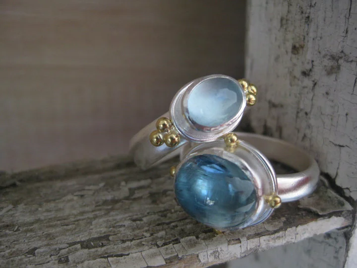 aquamarine renaissance rings