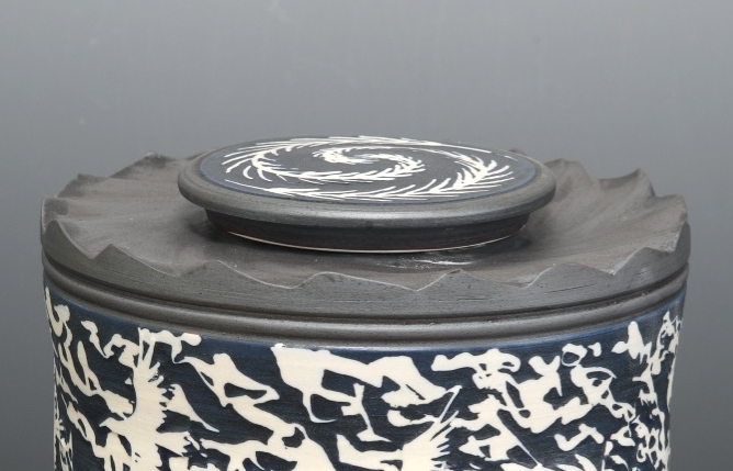 Lid-4 Carved cap flat lid