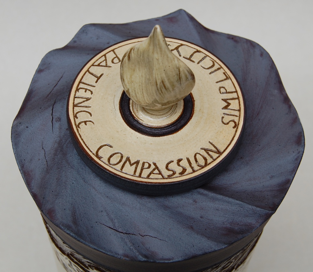 Text-5 Text encircling the edge of the lid