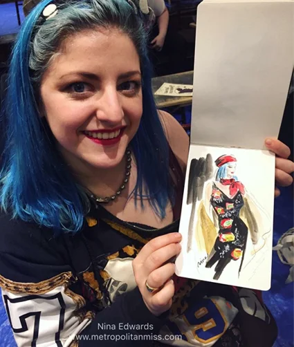  Fashion live sketch at the Society of Illustrators 