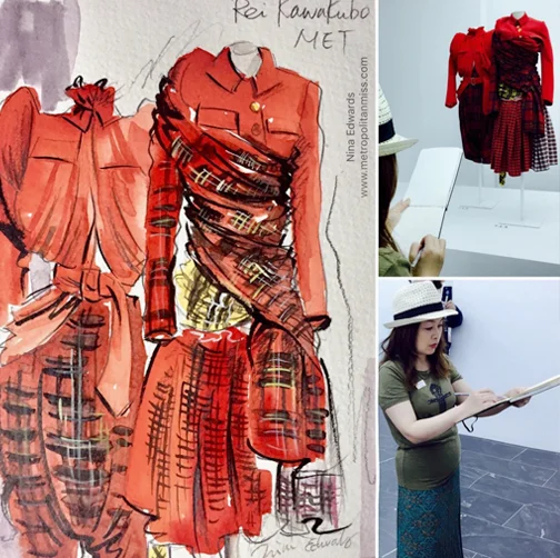 Rei Kawakubo Fashion Exhibition LIve Sketch