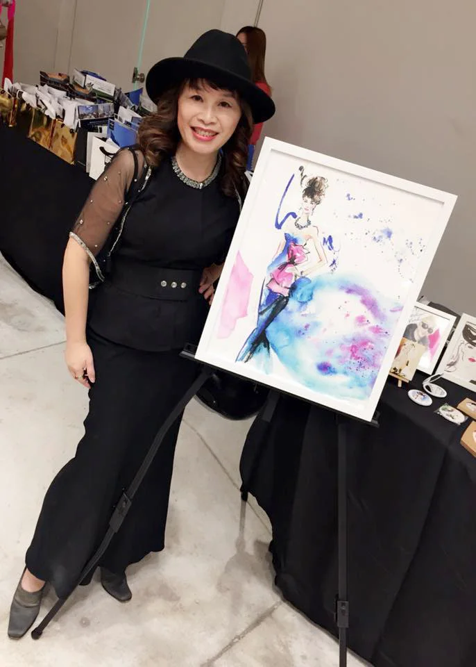  Live fashion art at the AsianInNY fashion show 