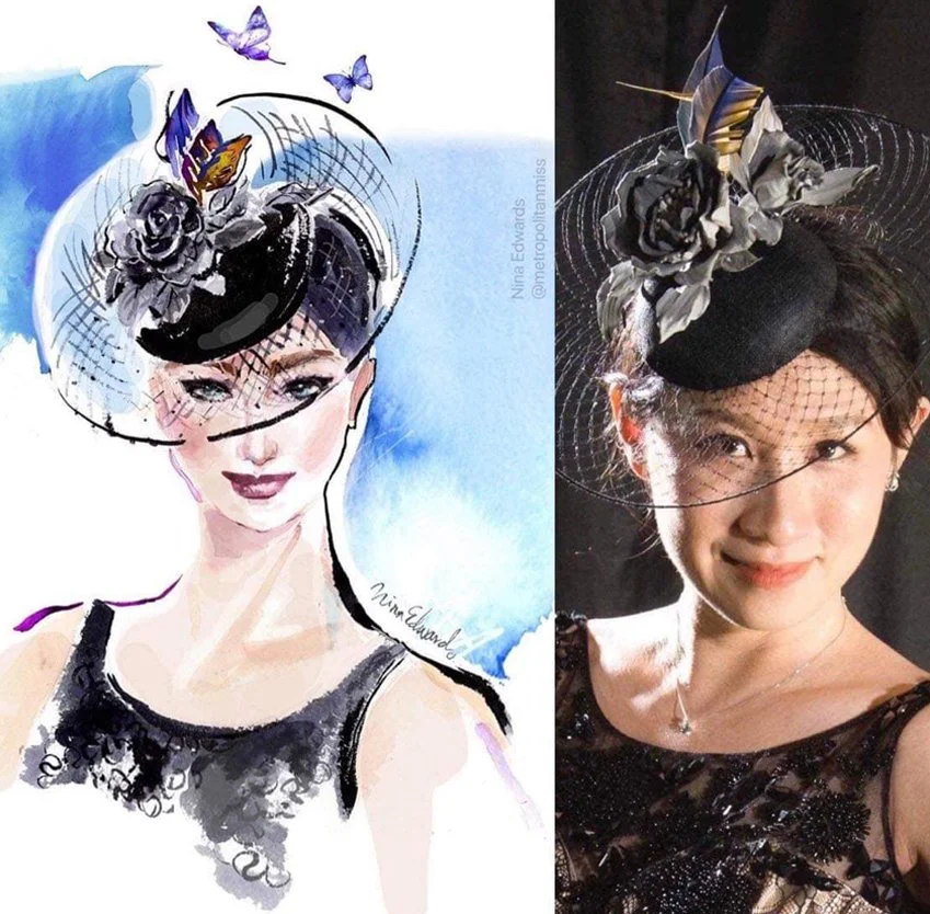 Fashion Hat Series #1 Dancing With the Butterflies 