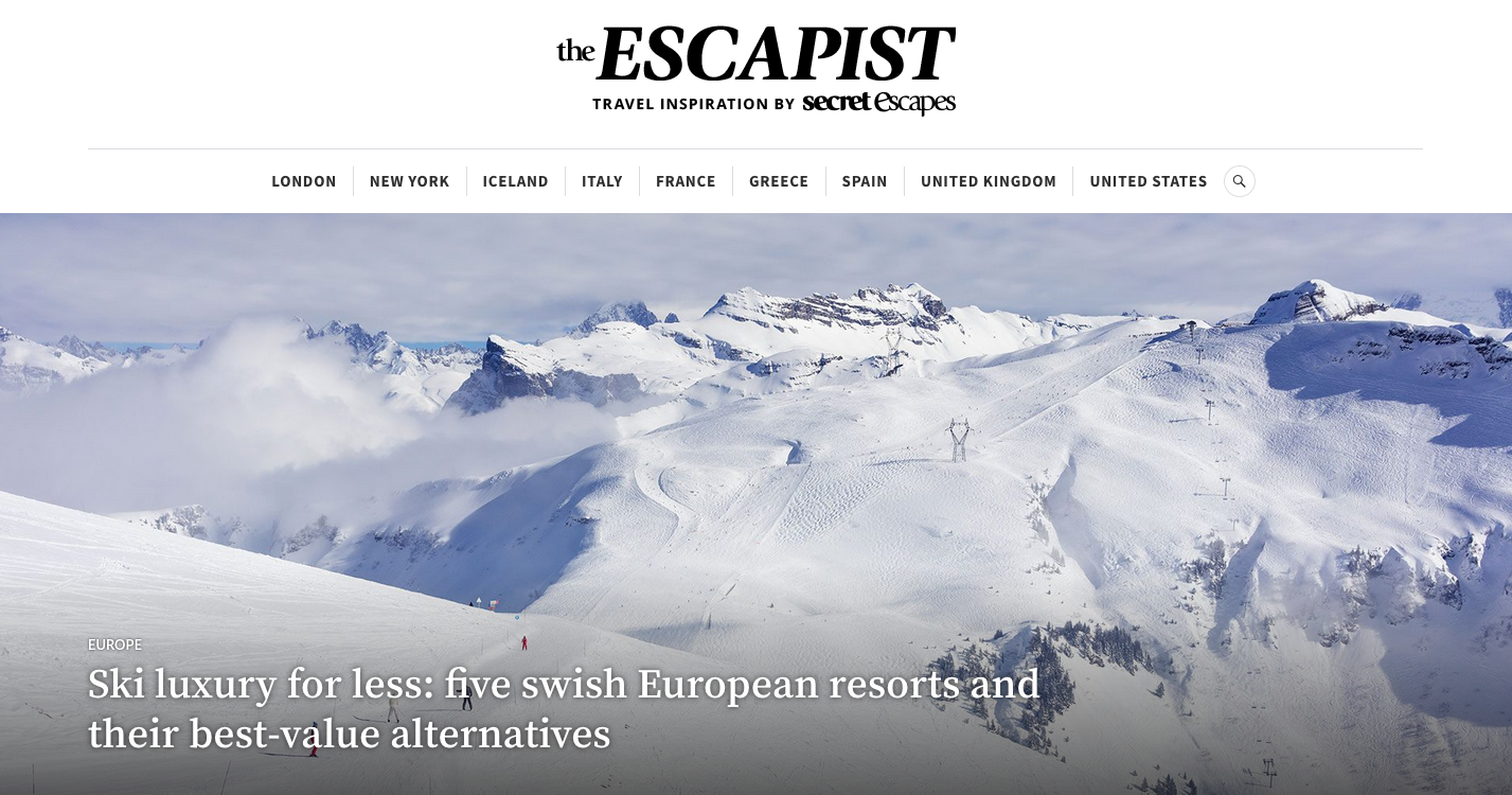 The Escapist - Ski Blog
