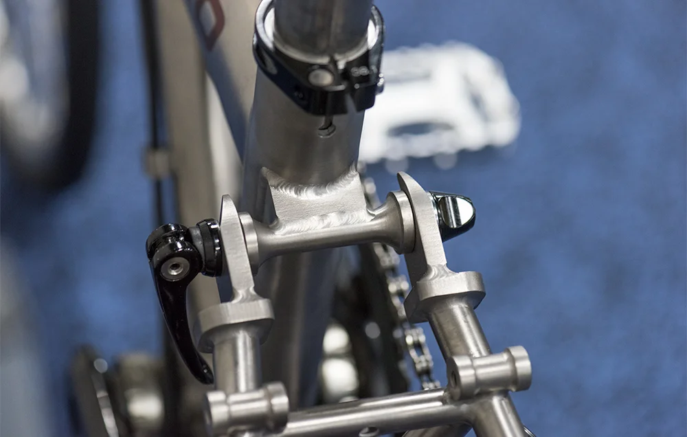 The company claims that the bike can be folded with no tools in one minute, which seems plausible.