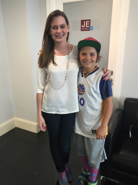 Shannon and one of her models, Owen Estee, at the agency. / Photo Courtesy Shannon Escoto