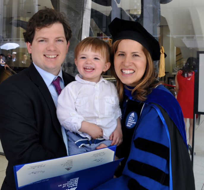Melissa, her Husband and son at her PHD Graduation / Photo Courtesy Melissa Manice