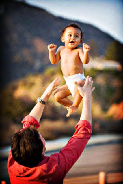 "This was on our engagement shoot in the Hollywood Hills one month before we got married. Hunter is almost a year in this pic. We absolutely adored him and his fantastic energy." / Photo Courtesy Lenore Davis