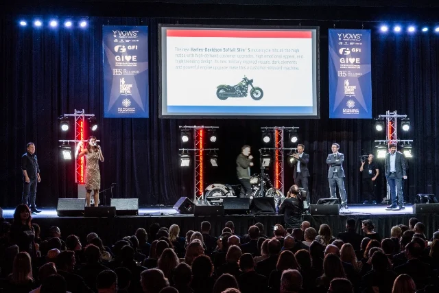 Lydia onstage at the Stand Up for Heroes—the Bob Woodruff Foundation event / photo Courtesy Lydia Fenet