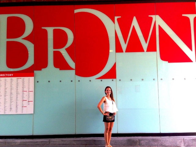 Sarah on her annual trip back to brown. / photo courtesy sarah romero