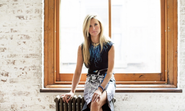 Mignonne sitting in her studio in tribeca / Photo courtesy Erik Melvin