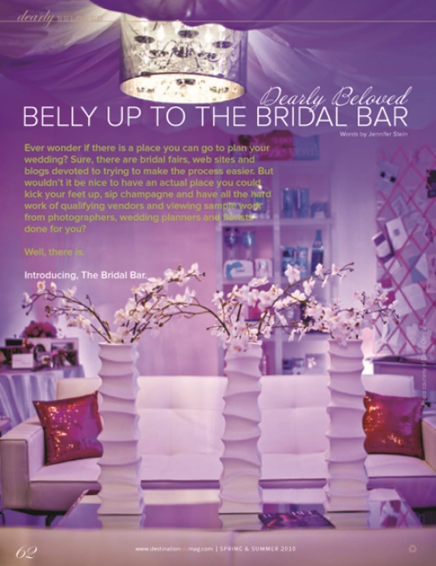 Article featured in 'Destination I Do' Magazine. / Photo Courtesy Harmony Walton