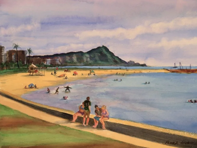 Friends at Magic Island (sold)